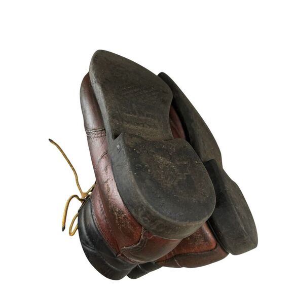 Vintage Red Wing Reddish Brown Leather Super Sole‎ Lace Up Work Boots Sz 8 D USA - Picture 13 of 16